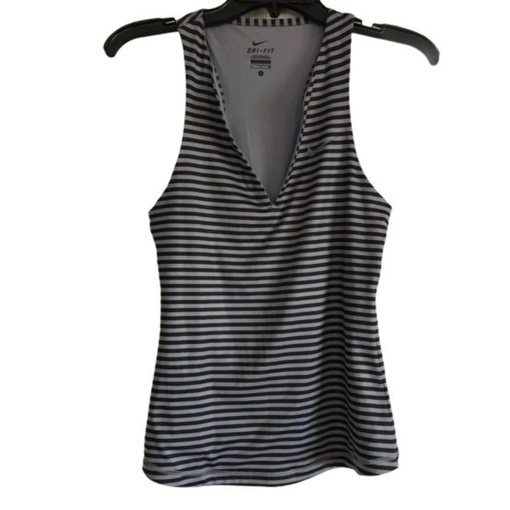 NIKE STRIPED DRI FIT TANK S